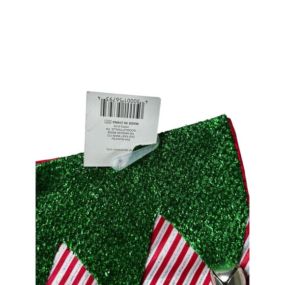 Holiday Helper Elf Style Jingle Bells 17.5" Christmas Stockings x 2 - Picture 6 of 12